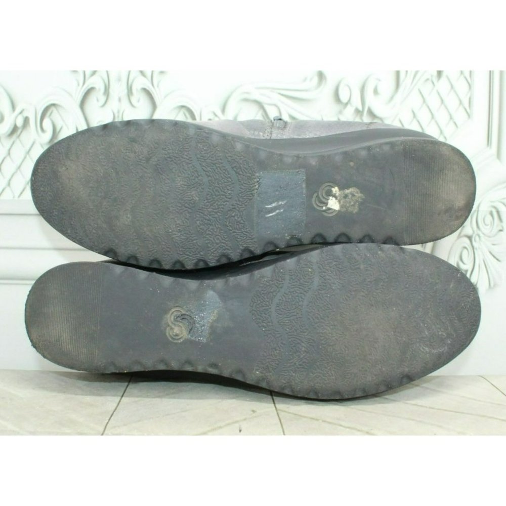 Clarks Cloudsteppers Caddell Denali Gray Leather Casual Slip On Shoes Size 8 M - Picture 9 of 9